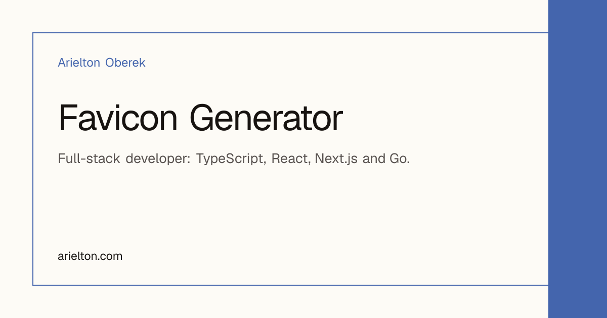 Favicon Generator | Arielton Oberek